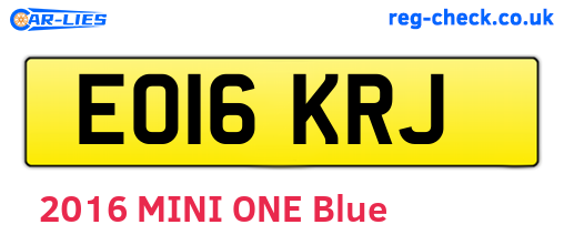 EO16KRJ are the vehicle registration plates.