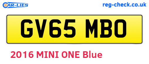 GV65MBO are the vehicle registration plates.