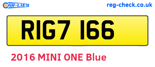 RIG7166 are the vehicle registration plates.