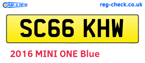 SC66KHW are the vehicle registration plates.