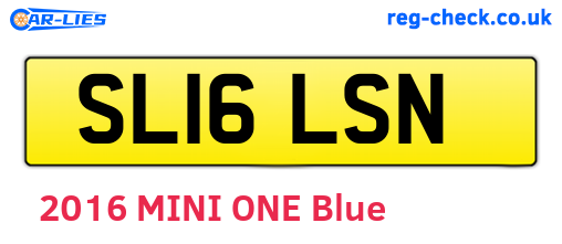 SL16LSN are the vehicle registration plates.