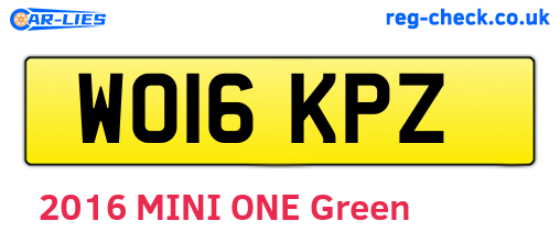WO16KPZ are the vehicle registration plates.
