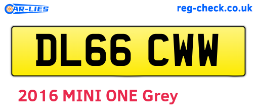 DL66CWW are the vehicle registration plates.