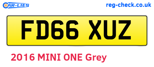 FD66XUZ are the vehicle registration plates.