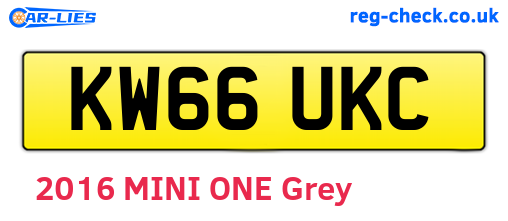 KW66UKC are the vehicle registration plates.