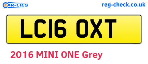 LC16OXT are the vehicle registration plates.