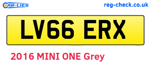 LV66ERX are the vehicle registration plates.