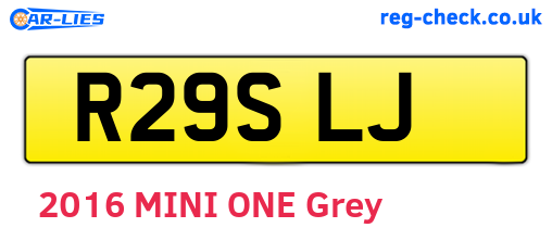 R29SLJ are the vehicle registration plates.