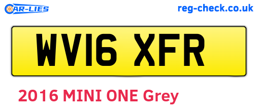 WV16XFR are the vehicle registration plates.