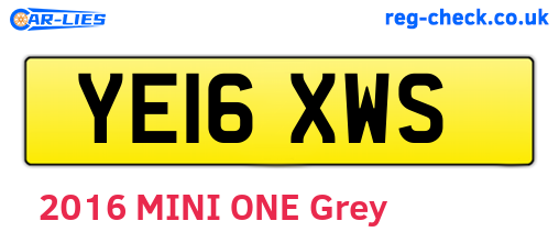 YE16XWS are the vehicle registration plates.