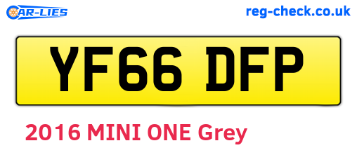 YF66DFP are the vehicle registration plates.