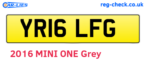 YR16LFG are the vehicle registration plates.