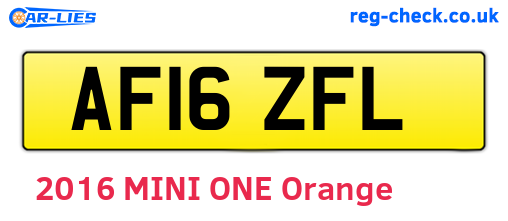 AF16ZFL are the vehicle registration plates.