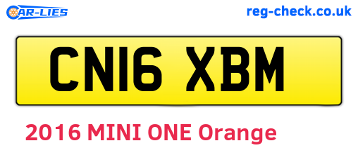 CN16XBM are the vehicle registration plates.