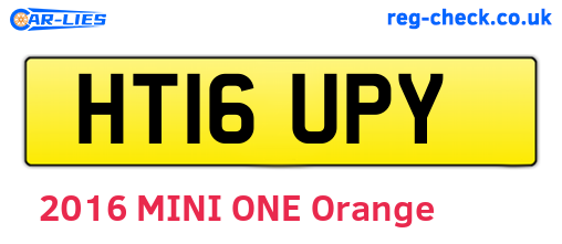 HT16UPY are the vehicle registration plates.