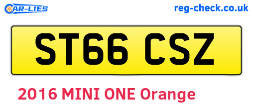 ST66CSZ are the vehicle registration plates.
