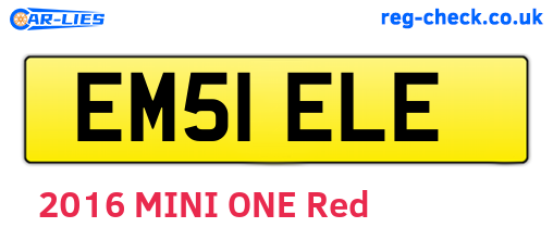 EM51ELE are the vehicle registration plates.