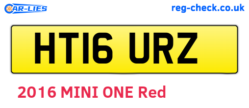 HT16URZ are the vehicle registration plates.
