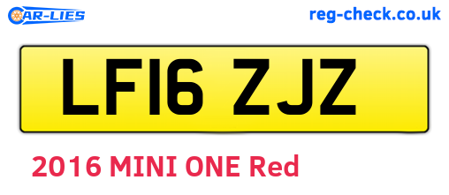 LF16ZJZ are the vehicle registration plates.
