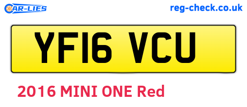 YF16VCU are the vehicle registration plates.