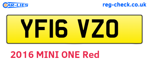 YF16VZO are the vehicle registration plates.