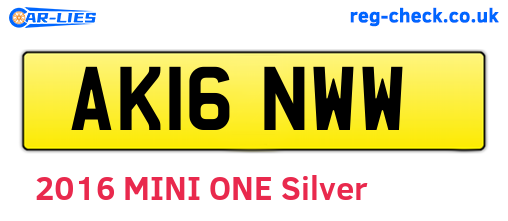 AK16NWW are the vehicle registration plates.