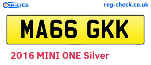 MA66GKK are the vehicle registration plates.