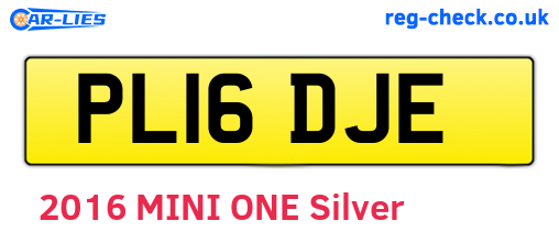 PL16DJE are the vehicle registration plates.