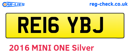 RE16YBJ are the vehicle registration plates.