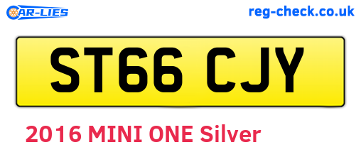 ST66CJY are the vehicle registration plates.