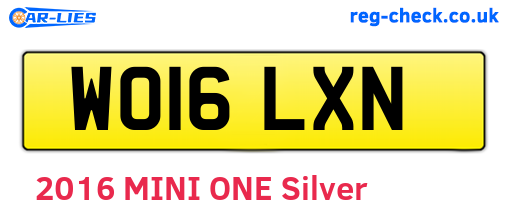 WO16LXN are the vehicle registration plates.