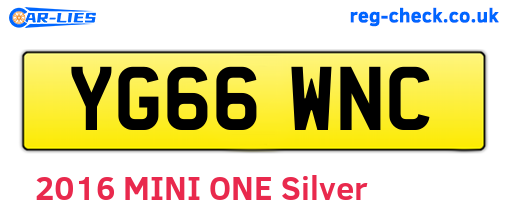 YG66WNC are the vehicle registration plates.
