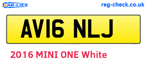 AV16NLJ are the vehicle registration plates.
