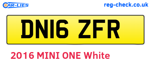 DN16ZFR are the vehicle registration plates.