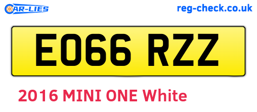EO66RZZ are the vehicle registration plates.