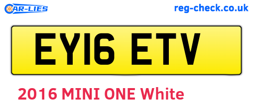 EY16ETV are the vehicle registration plates.