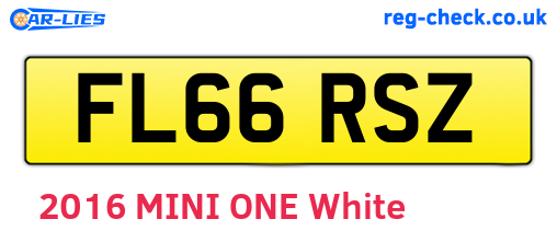 FL66RSZ are the vehicle registration plates.