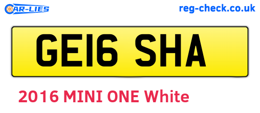 GE16SHA are the vehicle registration plates.