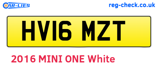 HV16MZT are the vehicle registration plates.