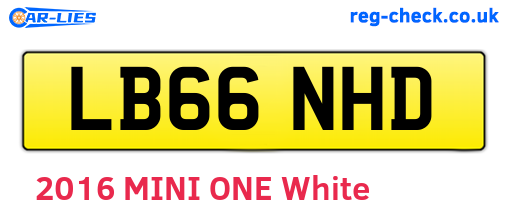 LB66NHD are the vehicle registration plates.