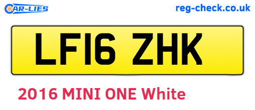 LF16ZHK are the vehicle registration plates.