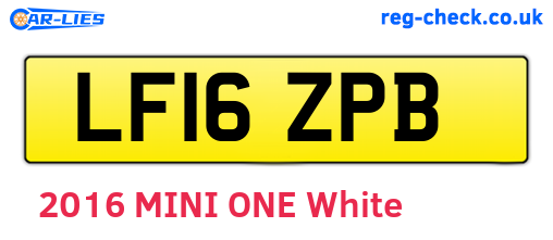 LF16ZPB are the vehicle registration plates.