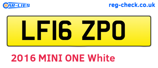 LF16ZPO are the vehicle registration plates.