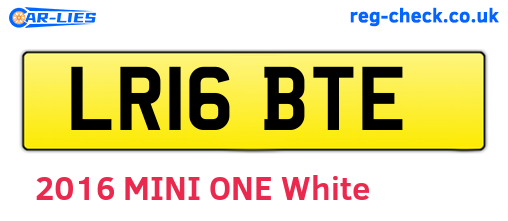 LR16BTE are the vehicle registration plates.