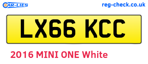 LX66KCC are the vehicle registration plates.