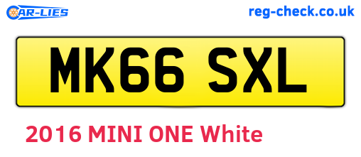 MK66SXL are the vehicle registration plates.