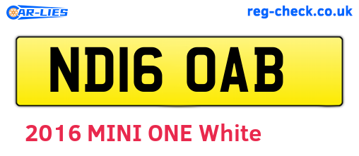 ND16OAB are the vehicle registration plates.