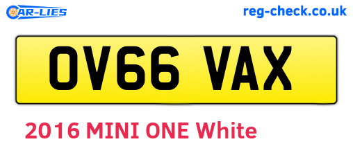 OV66VAX are the vehicle registration plates.