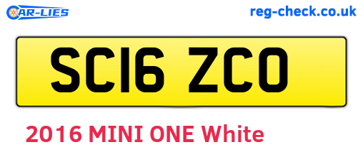 SC16ZCO are the vehicle registration plates.