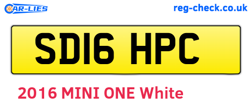 SD16HPC are the vehicle registration plates.